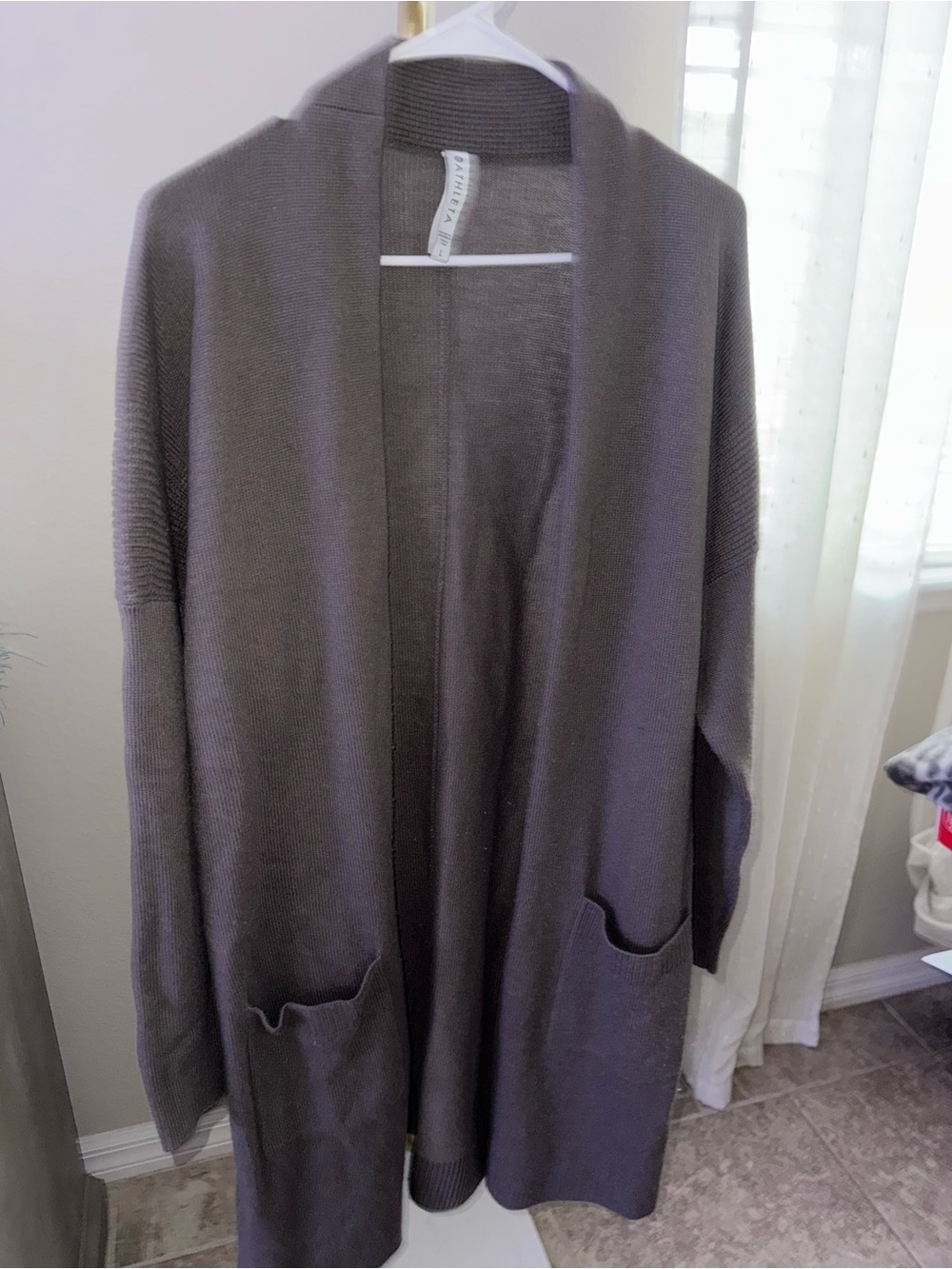 Athleta Open-Front Long Cardigan Sweater